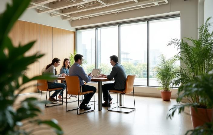 Atmosphère de travail moderne et lumineuse dans nos bureaux à Ivry-sur-Seine