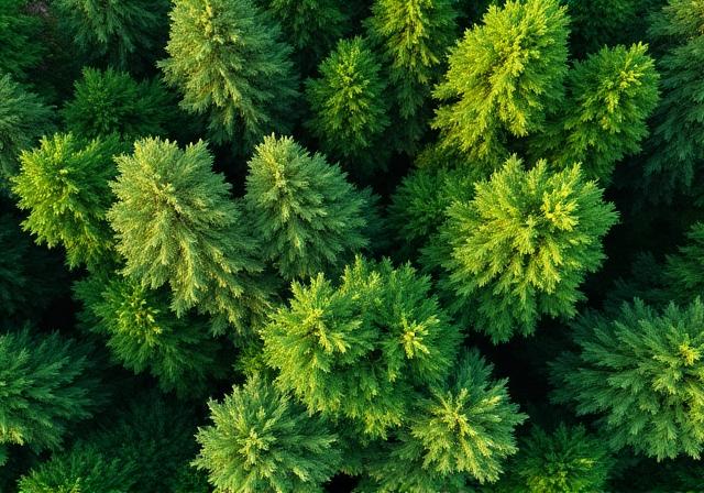 Vue d'une forêt vue du ciel symbolisant la canopée et la vision stratégique